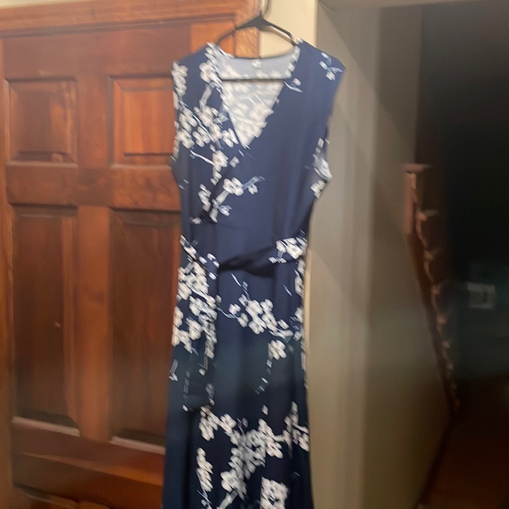 Ladies long sleeveless dress.